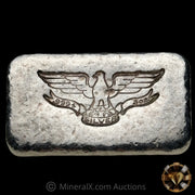 3oz W H Foster Wide Mold Variety Vintage Silver Bar With Deak Triangle Reverse Counterstamp
