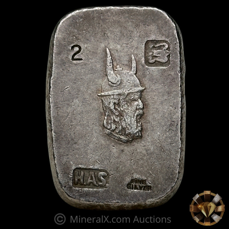 2oz H Alvin Sharpe HAS Viking Vintage Silver Bar