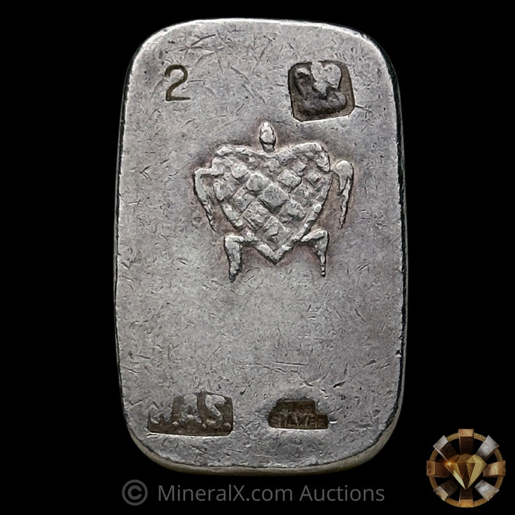 2oz H Alvin Sharpe HAS Turtle Vintage Silver Bar