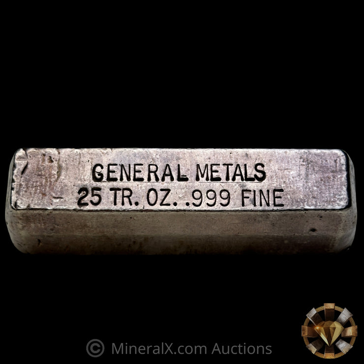 25.34oz General Metals Vintage Silver Bar