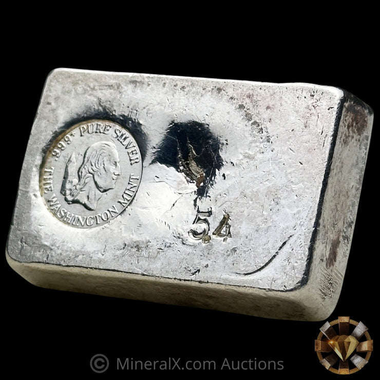 5.4oz The Washington Mint Odd Weight Rare Small Logo Vintage Silver Bar
