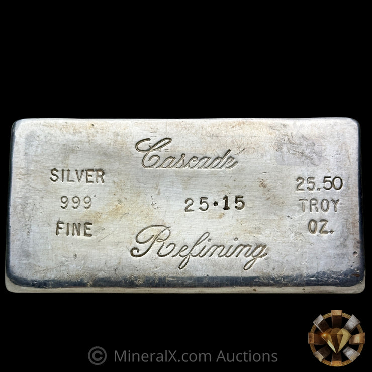 25.50oz Cascade Refining Vintage Silver Bar