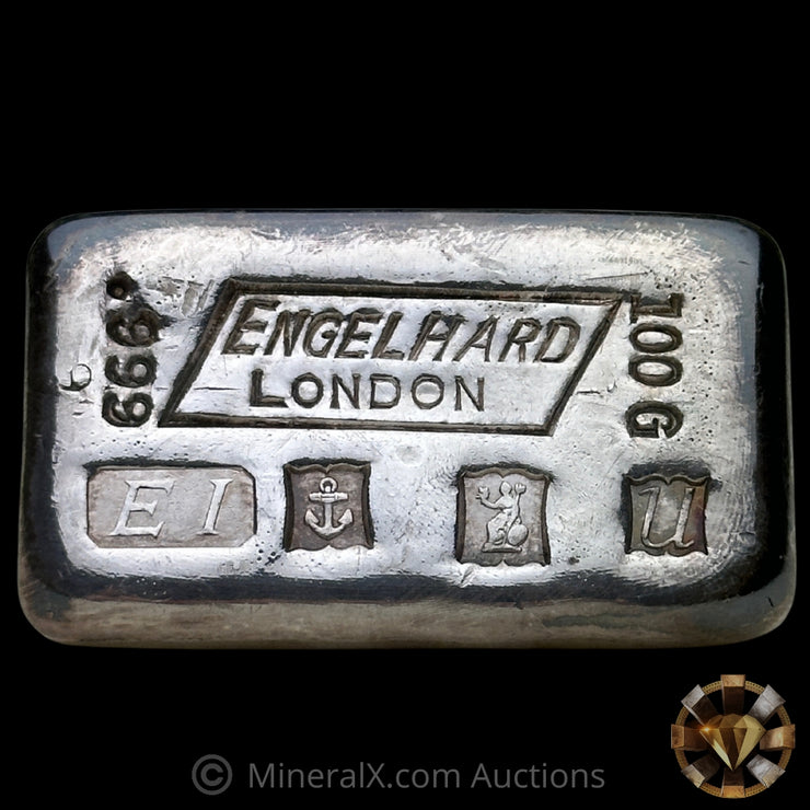 100g Engelhard London Vintage Silver Bar