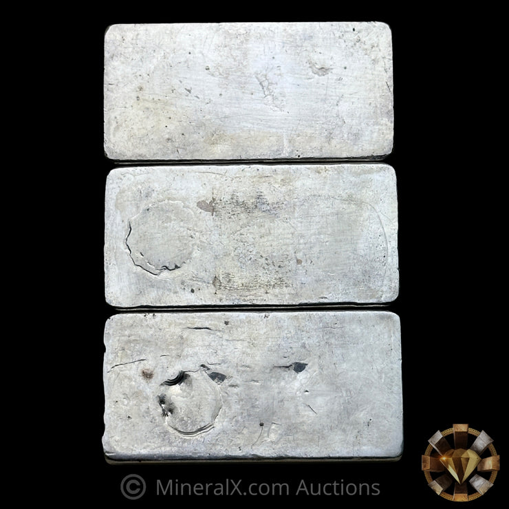 x3 10oz (31.12oz) Quatre Bonded Cascade Refining Vintage Silver Bar Lot