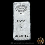 Kilo JM Johnson Matthey London Vintage Silver Bar