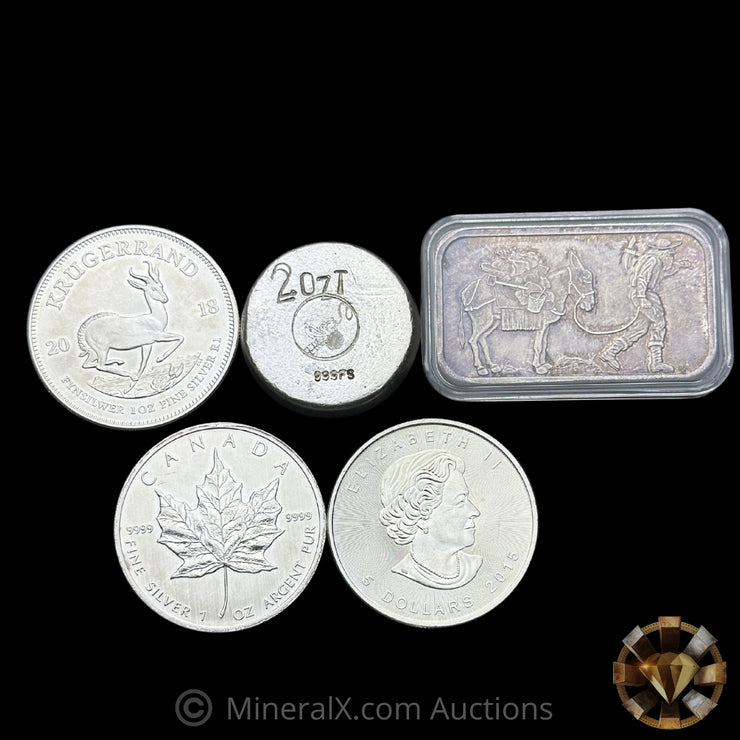 6oz Misc Silver Bar & Coin Lot