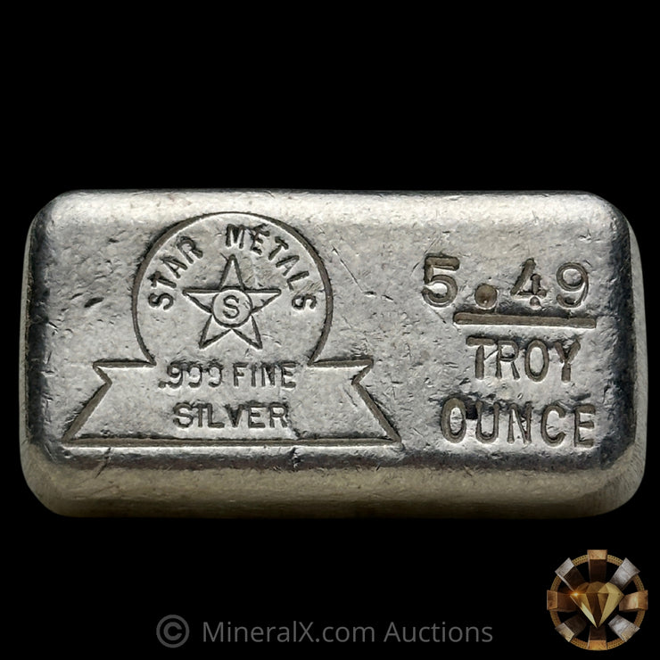 5.49oz Star Metals Vintage Silver Bar