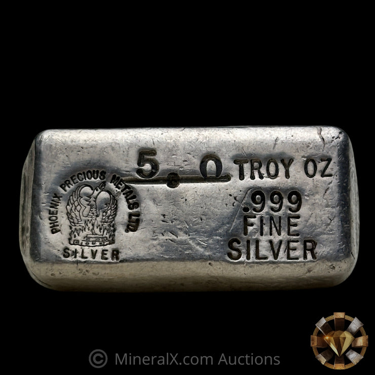 5oz Phoenix Precious Metals Vintage Silver Bar