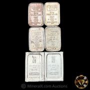 x4 1oz USVI Ingot Vintage Silver Bar Lot