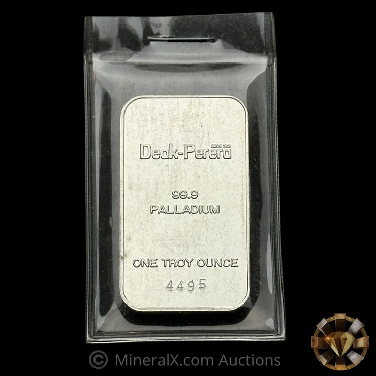 1oz Deak Perera Engelhard Vintage Palladium Bar In Seal
