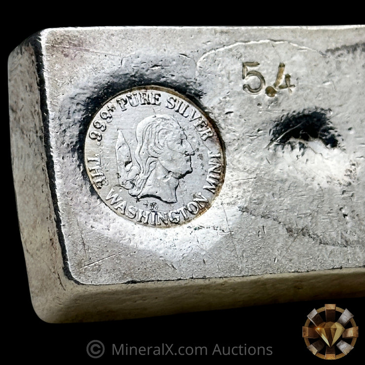 5.4oz The Washington Mint Odd Weight Rare Small Logo Vintage Silver Bar