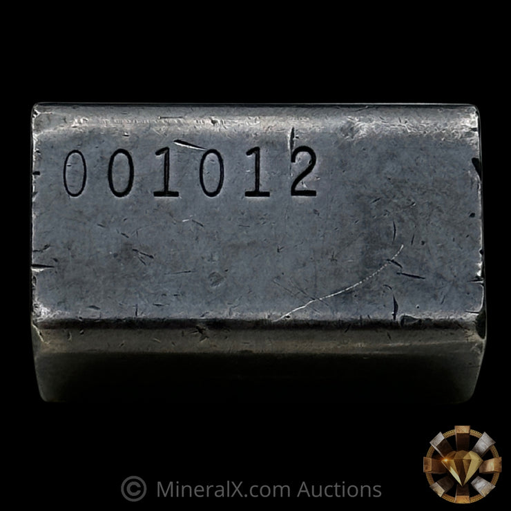 3oz Engelhard E Logo Industrial Extruded Vintage Silver Bar With 1969 Dated Inscription