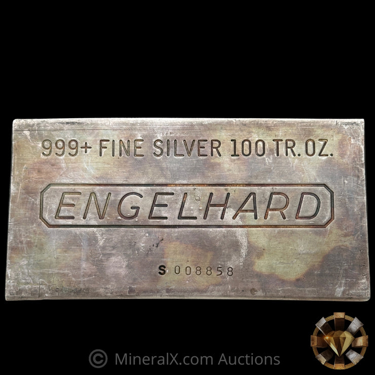 100oz Engelhard Extruded S Prefix Vintage Silver Bar