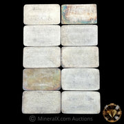 x10 10oz (100oz) Engelhard P Loaf Vintage Silver Bar Lot