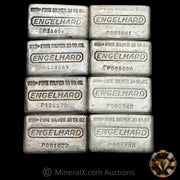 x8 10oz Engelhard Waffleback Vintage Silver Bar Lot