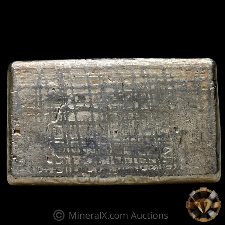 10oz Engelhard Waffleback "Footed P Prefix" Variety Vintage Silver Bar