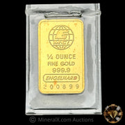 1/4oz Engelhard Vintage Gold Bar In Seal