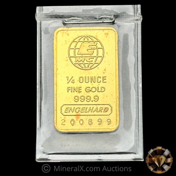 1/4oz Engelhard Vintage Gold Bar In Seal