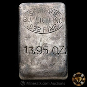 13.95oz Spokane Bullion Inc Vintage Silver Bar
