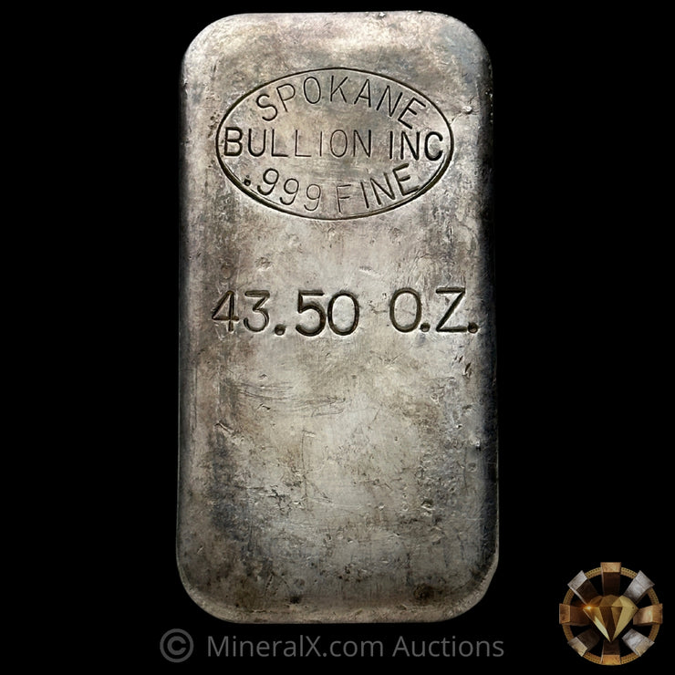 43.50oz Spokane Bullion Inc Vintage Silver Bar