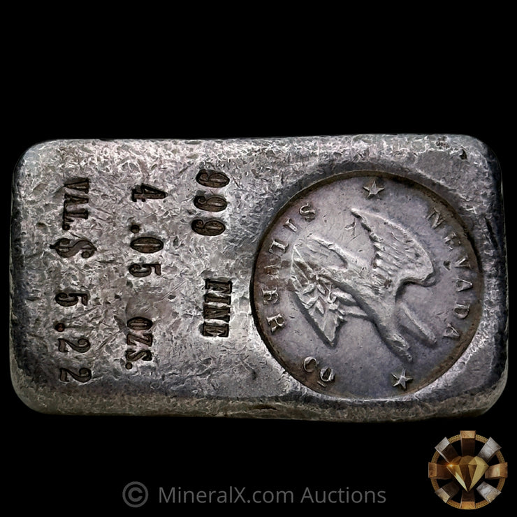 4.95oz Nevada Silver Co Vintage Silver Bar
