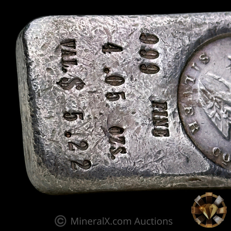 4.95oz Nevada Silver Co Vintage Silver Bar