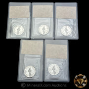 x5 1oz 1986 Engelhard MTB Bank Liberty Trade Platinum Vintage Coin Mint in Seal With Assay Certificate