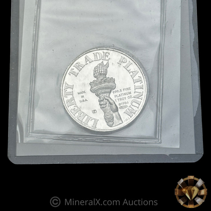 x5 1oz 1986 Engelhard MTB Bank Liberty Trade Platinum Vintage Coin Mint in Seal With Assay Certificate