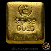100g (3.215oz) Harrington Metallurgy Australia Vintage Gold Bar