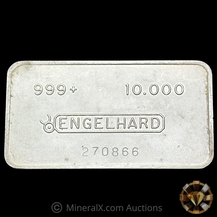 10oz Engelhard With Dot Bull Logo Vintage Silver Bar