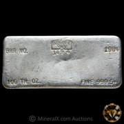 100oz 1984 Sunshine Mining Vintage Silver Bar