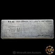 99.62oz HPM Hallmark Precious Metals Seattle Vintage Silver Bar