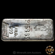 Kilo Engelhard London Vintage Silver Bar With Mocatta & Goldsmid Counterstamp