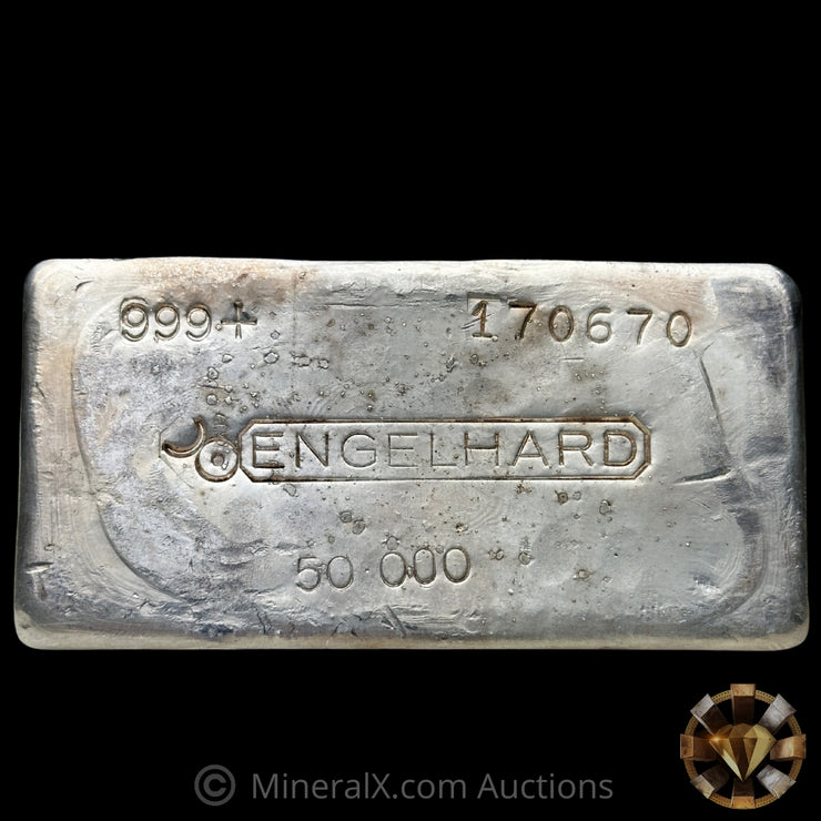 50oz Engelhard 5th Series Bull Logo Vintage Silver Bar