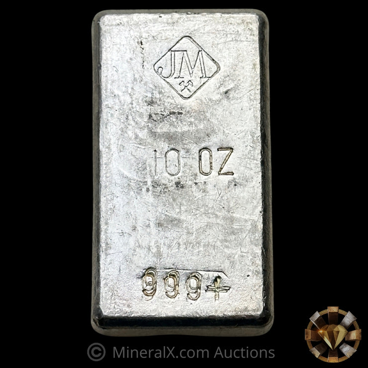10oz JM Johnson Matthey Reverse Stamp Vintage Silver Bar
