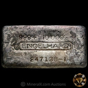 10oz Engelhard Bull Logo -1 Suffix Variety Vintage Silver Bar