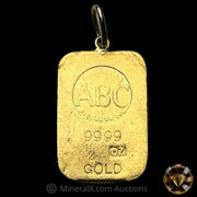 1/4oz ABC Australian Bullion Company Vintage Gold Pendant Bar