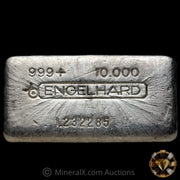 10oz Engelhard 1. Prefix Bull Logo Vintage Silver Bar