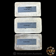x3 5oz Engelhard P Loaf Vintage Silver Bar Lot