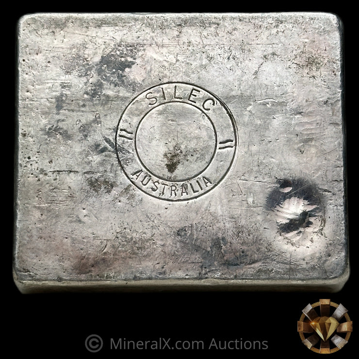 1.5KG Engelhard Australia Vintage Silver Bar With Exceedingly Rare SILEC Reverse Counterstamp (Believed To Be The Only Known Example)