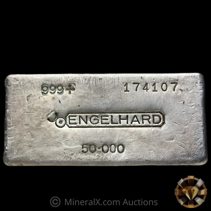 50oz Engelhard 5th Series Bull Logo Vintage Silver Bar