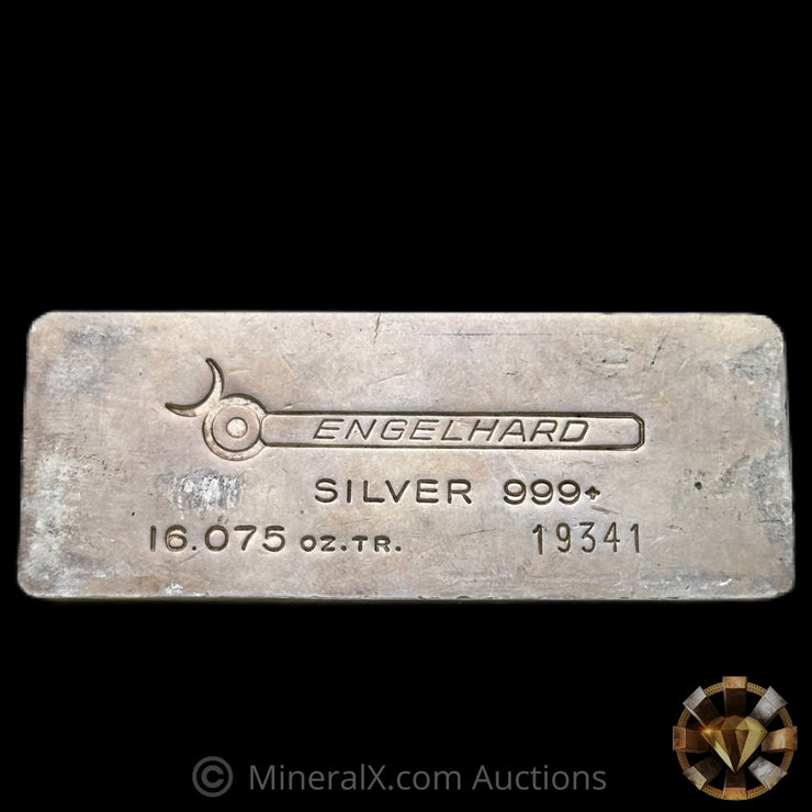 16.075oz (1/2Kilo) Engelhard 5 Digit Variety Bull Logo Vintage Silver Bar
