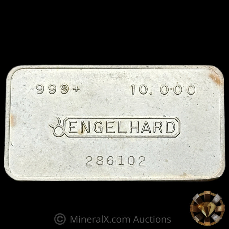10oz Engelhard No Dot Bull Logo Vintage Silver Bar