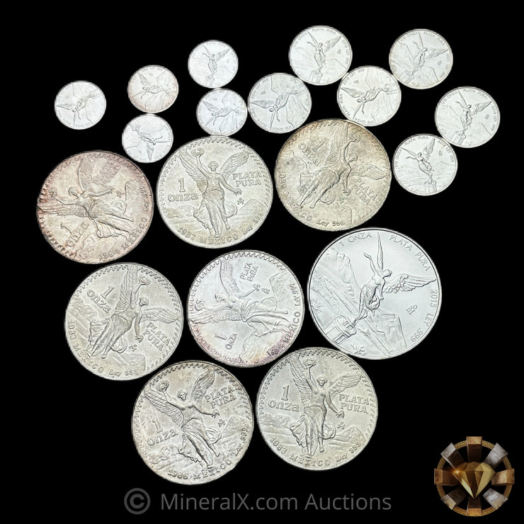 8.85oz Mexican Libertad Silver Coin Lot (Mixed Dates/Weights)