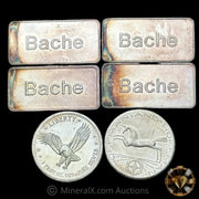 x6 1oz Misc Vintage Silver Bar & Coin Lot