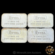 x4 1oz Engelhard Royal Vintage Silver Bar Lot
