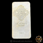 10oz 1982 JM Johnson Matthey Ranchers Exploration Escalante Mine Silver Bar