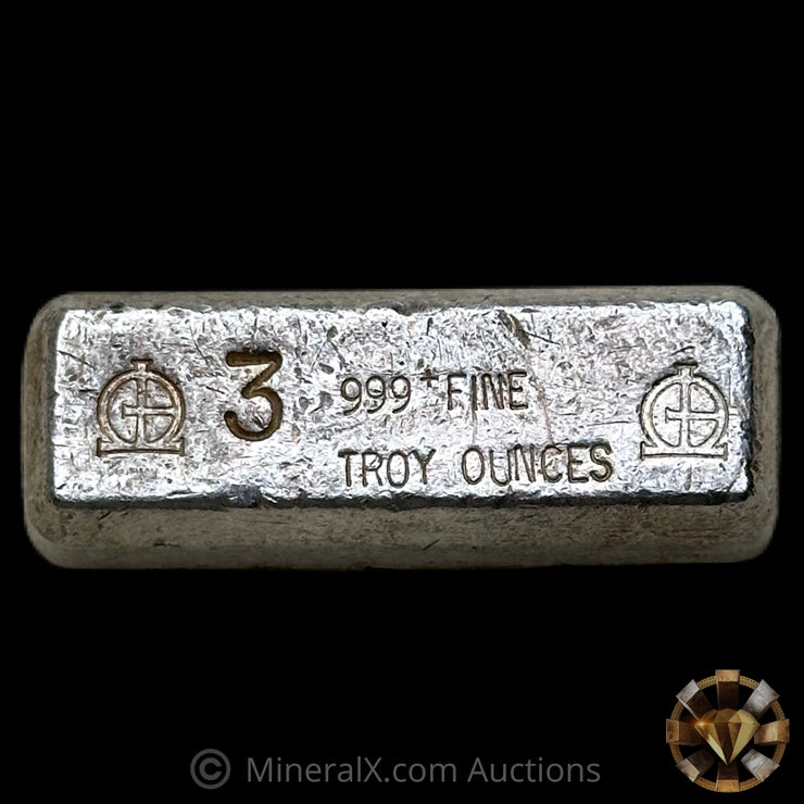 3oz Omega M & B Mining Small Hallmark Variety Vintage Silver Bar