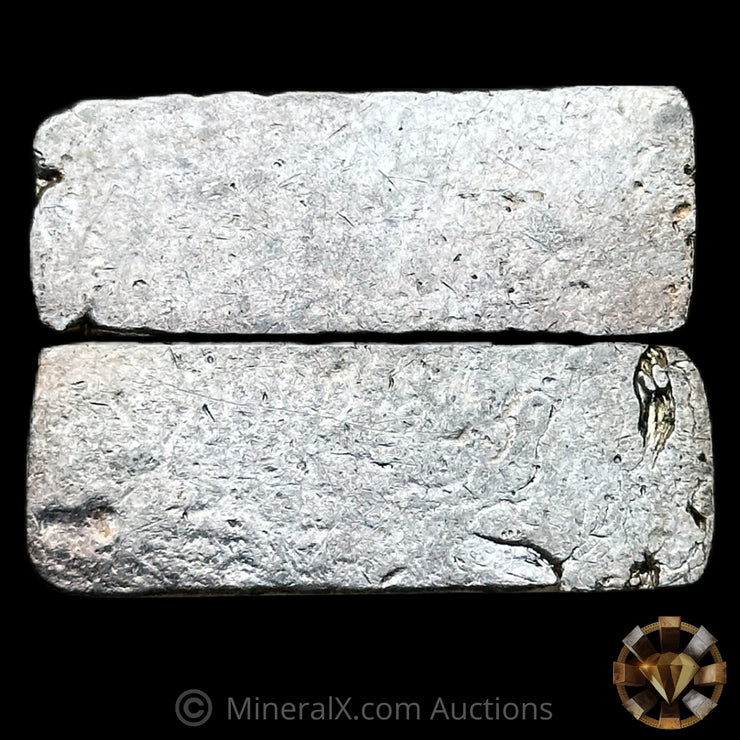 x2 3oz Omega M & B Mining Large Hallmark Variety Vintage Silver Bar