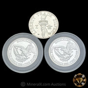x3 1oz Engelhard Misc Vintage Silver Coin Lot